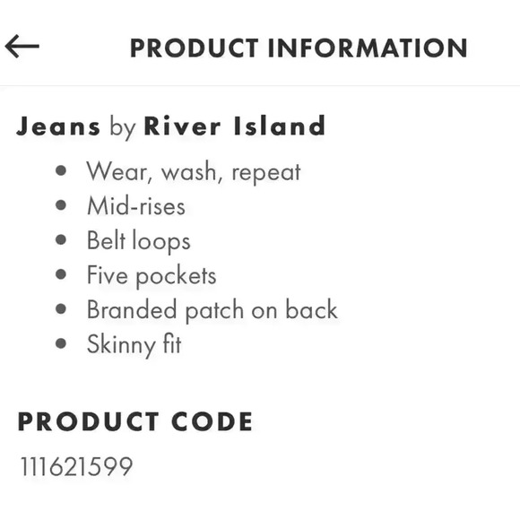 *NWT* ASOS River Island White Amelie Mid Rise Jeans size 16 - Picture 8 of 9